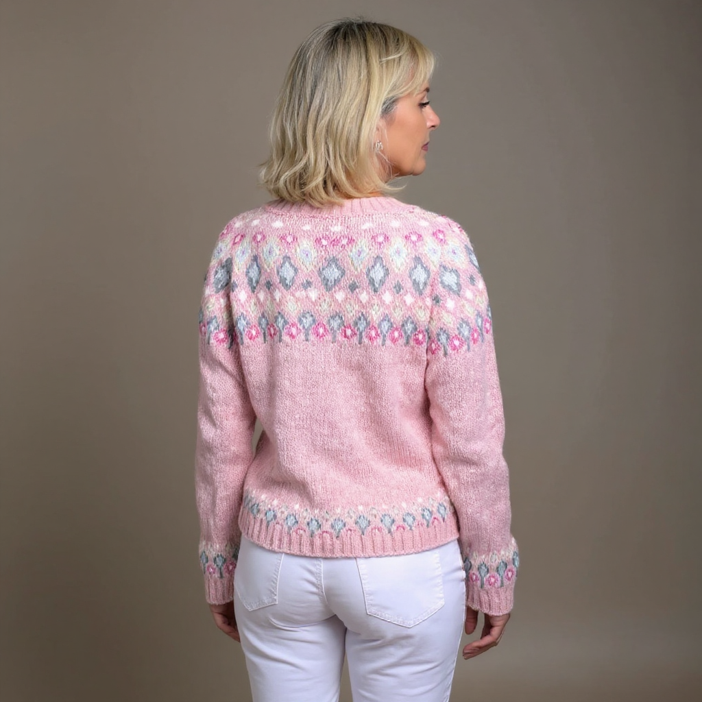 ROSALIE | GEMÜTLICHE ROSA STRICKJACKE