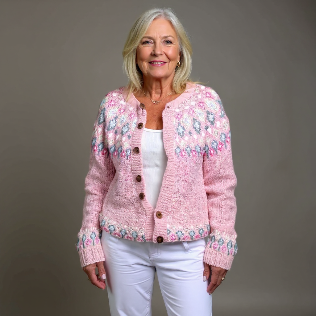 ROSALIE | GEMÜTLICHE ROSA STRICKJACKE