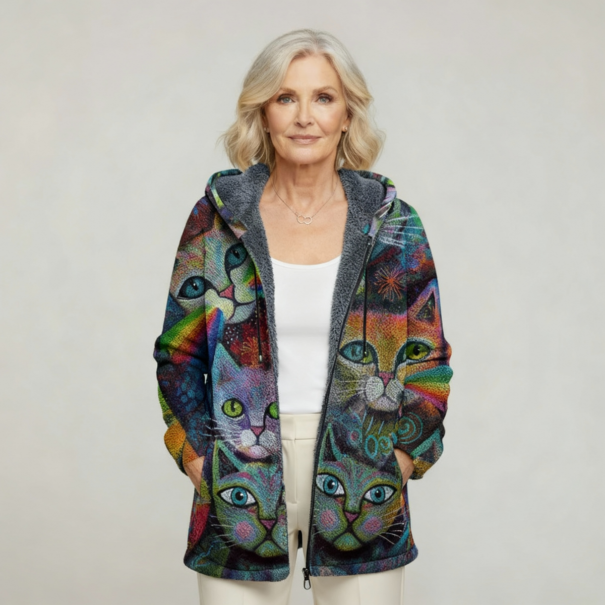 LOWANNA | LUXURIÖSE STRICKJACKE MIT KÜNSTLERISCHER INSPIRATION