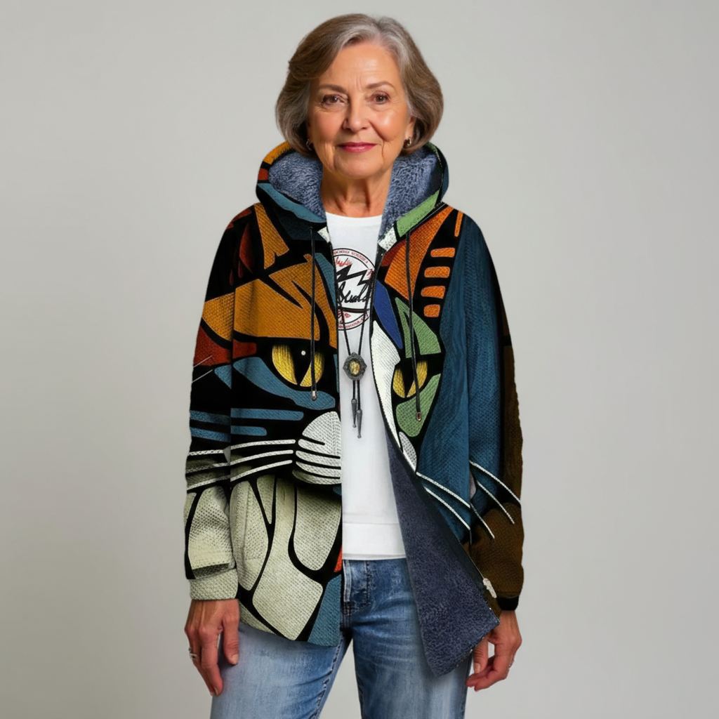 DELILAH | LUXURIÖSE STRICKJACKE MIT KÜNSTLERISCHER INSPIRATION
