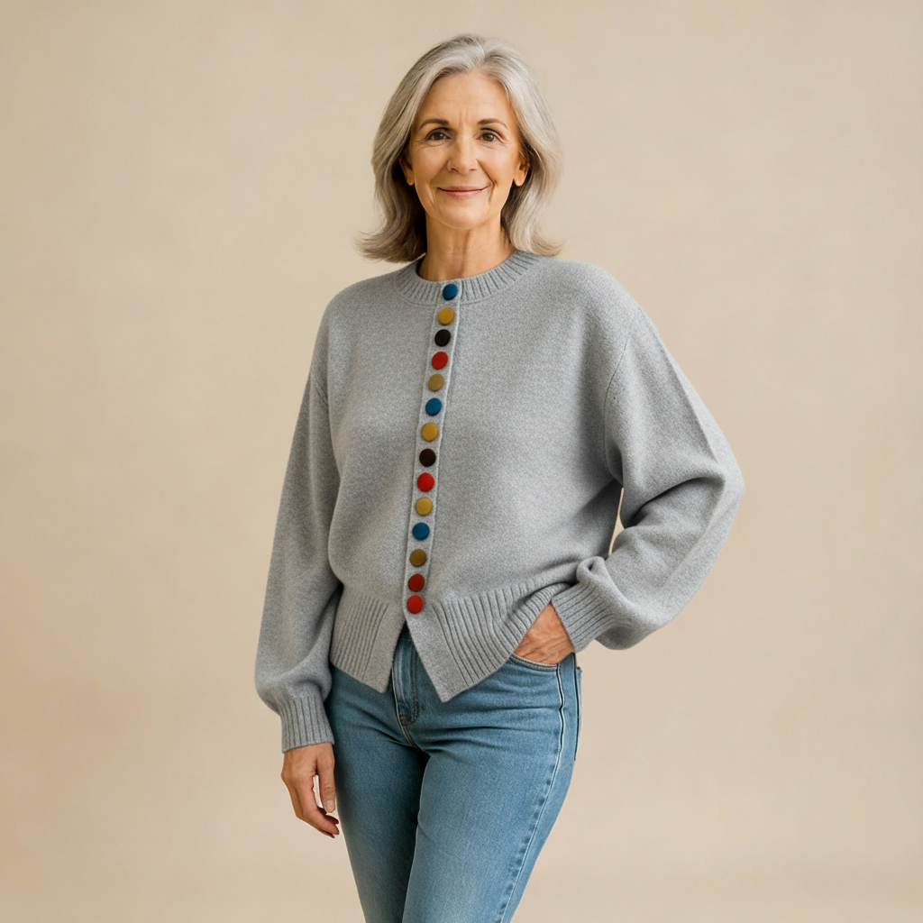 THE NOELLE | CARDIGAN MIT KNOPFAKZENTEN
