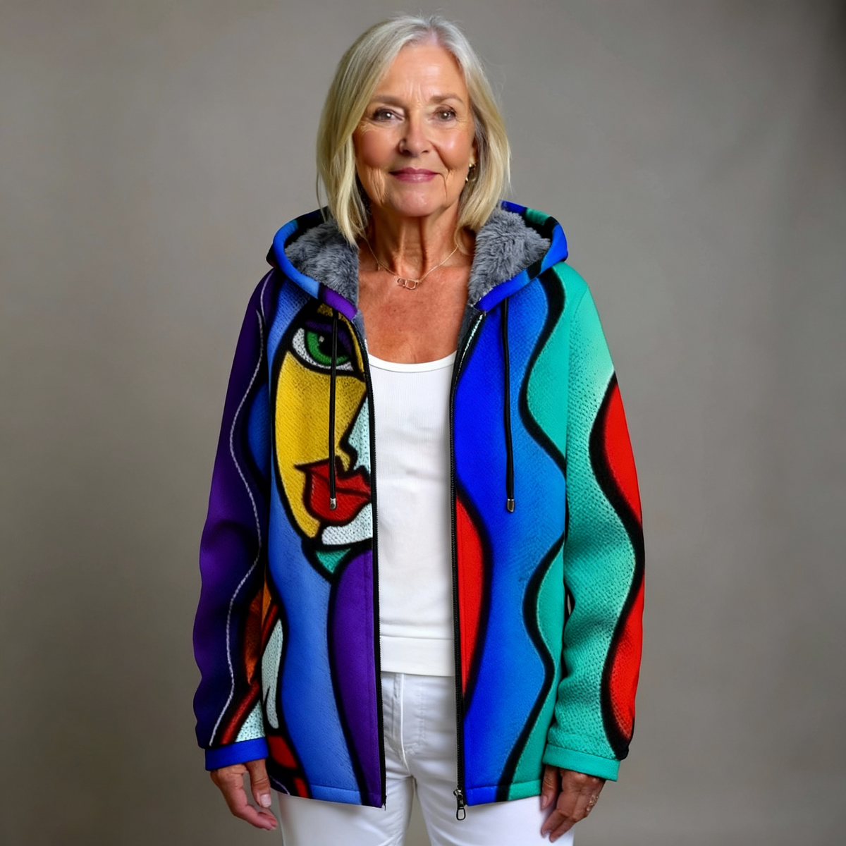 ALLIRA | LUXURIÖSE STRICKJACKE MIT KÜNSTLERISCHER INSPIRATION