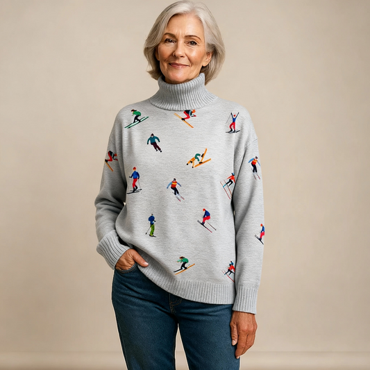 RUBY | SCHICKER STRICKROLLKRAGENPULLOVER