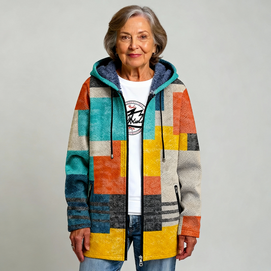 BRONTE | LUXURIÖSER CARDIGAN MIT KÜNSTLERISCHER INSPIRATION