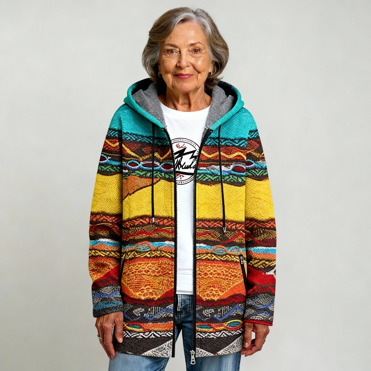 JINDALEE | LUXURIÖSE STRICKJACKE MIT KÜNSTLERISCHER INSPIRATION