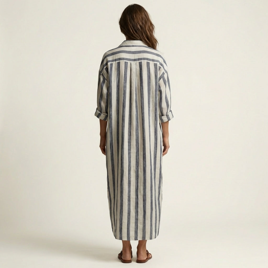 NADIRA | GESTREIFTES MAXIKLEID