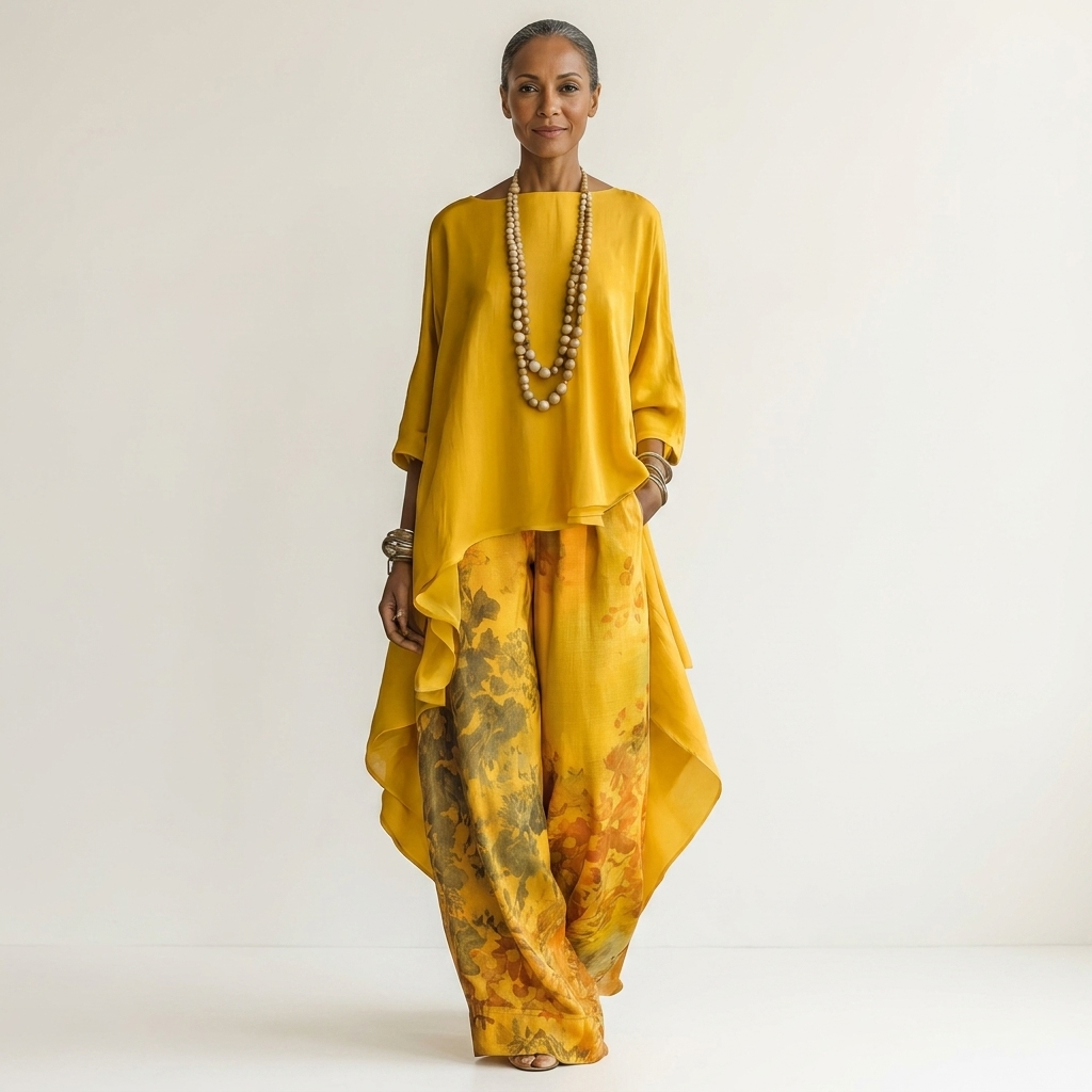 AVALYN | ZWEITEILIGES SET MIT ASYMMETRISCHER TUNIKA