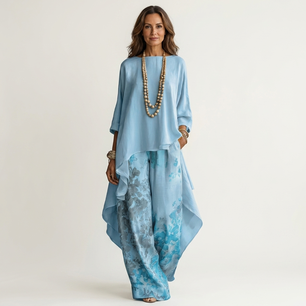 AVALYN | ZWEITEILIGES SET MIT ASYMMETRISCHER TUNIKA