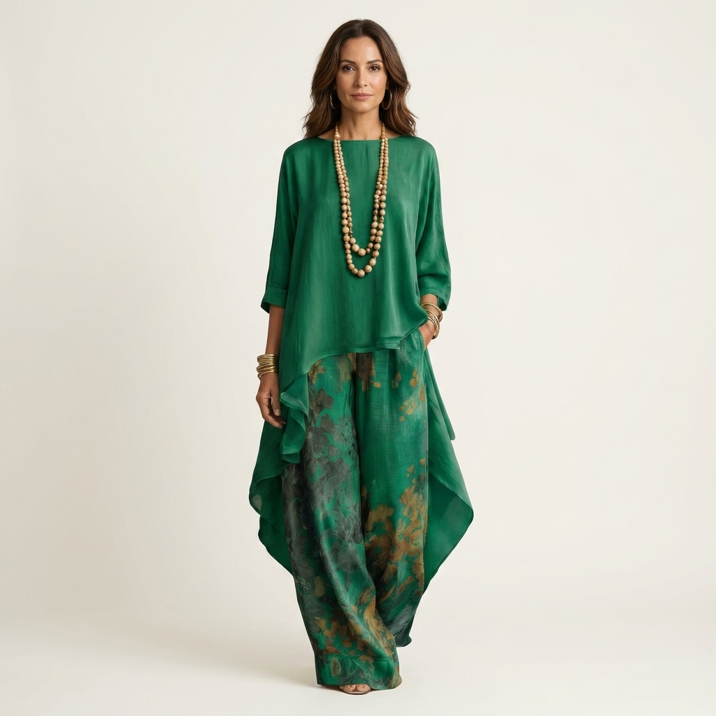 AVALYN | ZWEITEILIGES SET MIT ASYMMETRISCHER TUNIKA