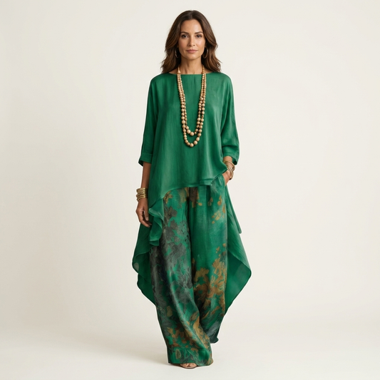 AVALYN | ZWEITEILIGES SET MIT ASYMMETRISCHER TUNIKA