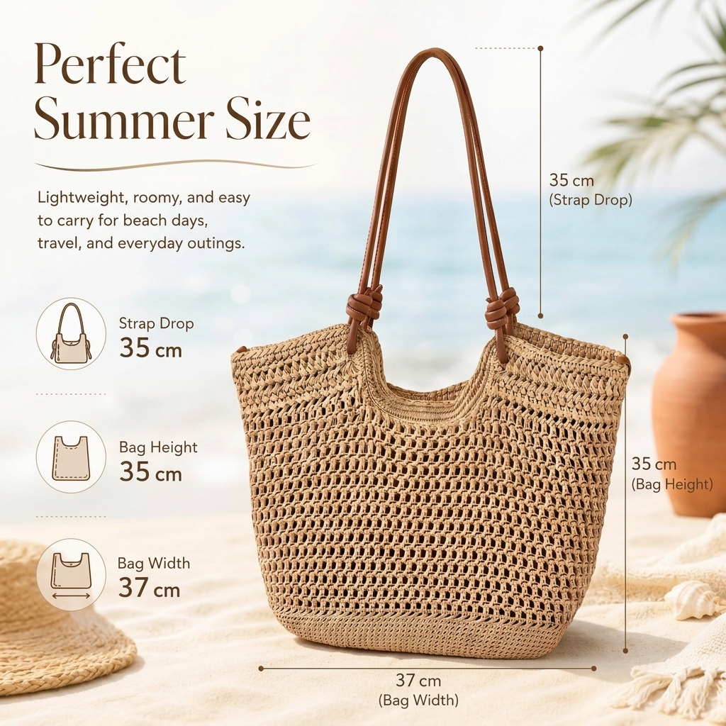 CLARE | GEHÄKELTE STRANDTASCHE