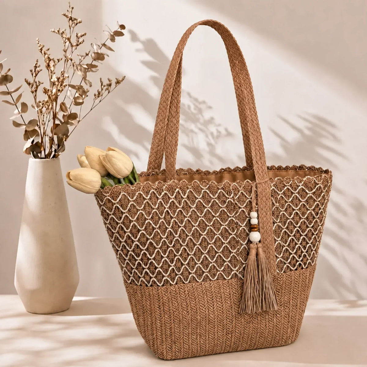 STACY | BOHO-TASCHENTASCHE MIT QUASTEN