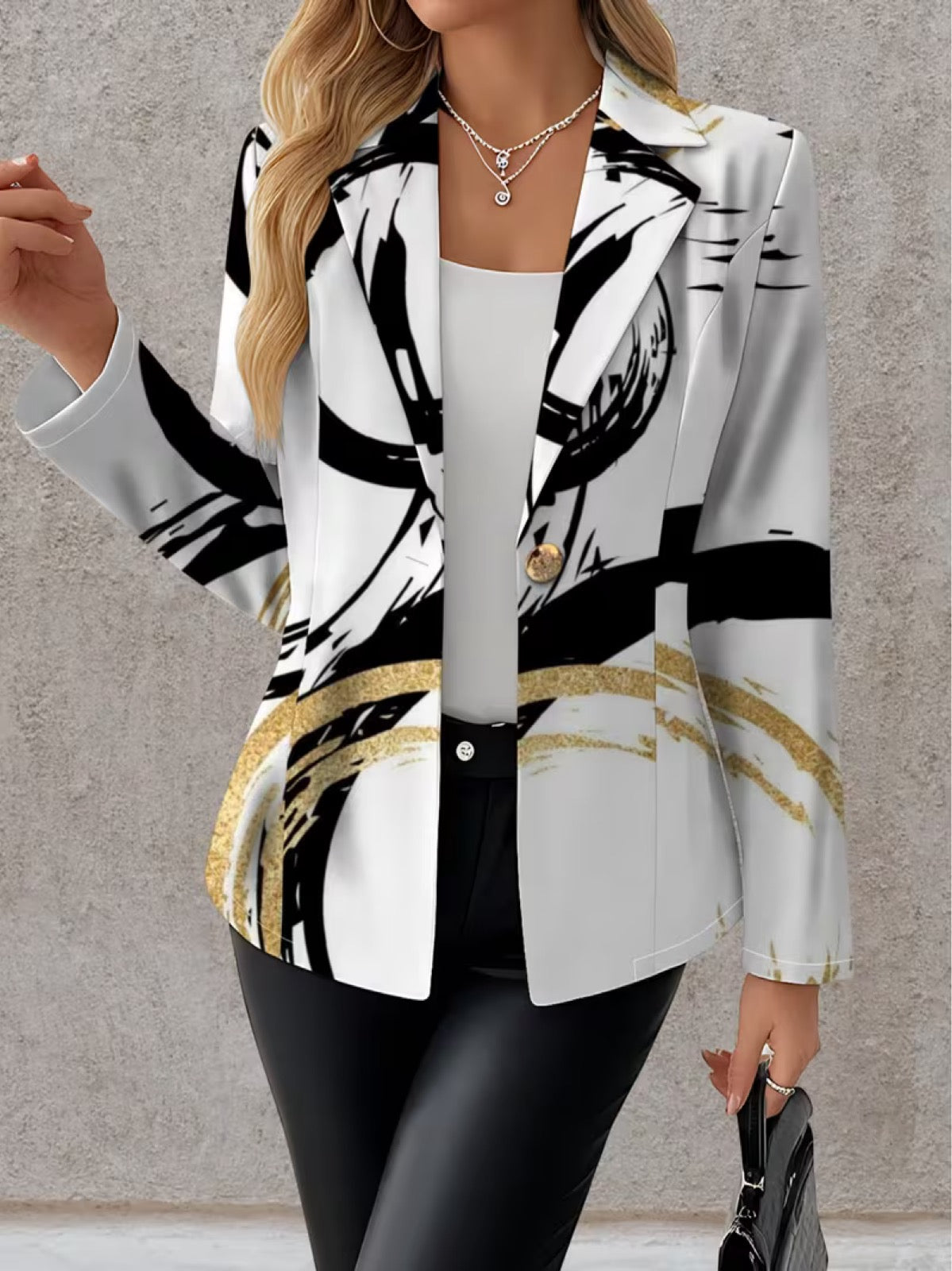 NOEMINE | BLAZER MIT ABSTRAKTEN PINSELSTRICHEN
