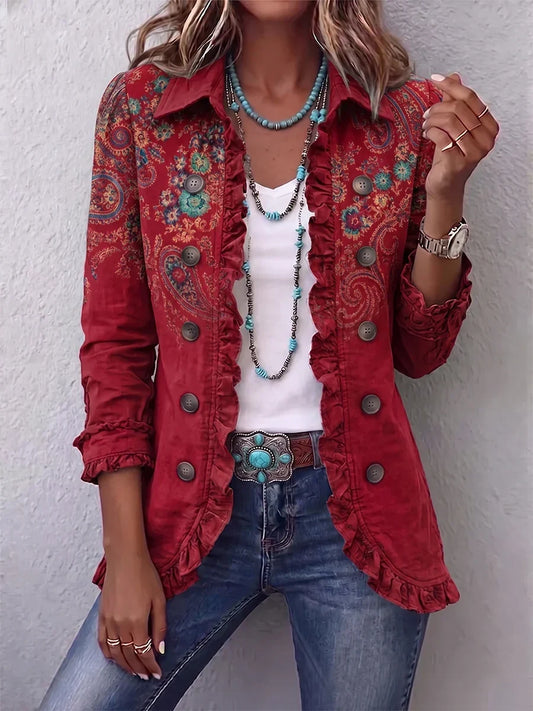 FAYRENE | BOHEMIAN PAISLEY RÜSCHENJACKE