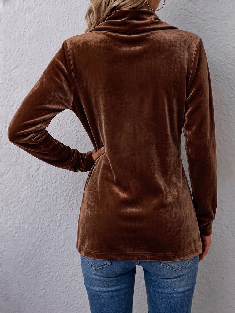 HOLLIWELL | VINTAGE LANGÄRMELIGE JACKE MIT KNOPF-AKZENTEN AM REVERS, OFFEN ZU TRAGEN