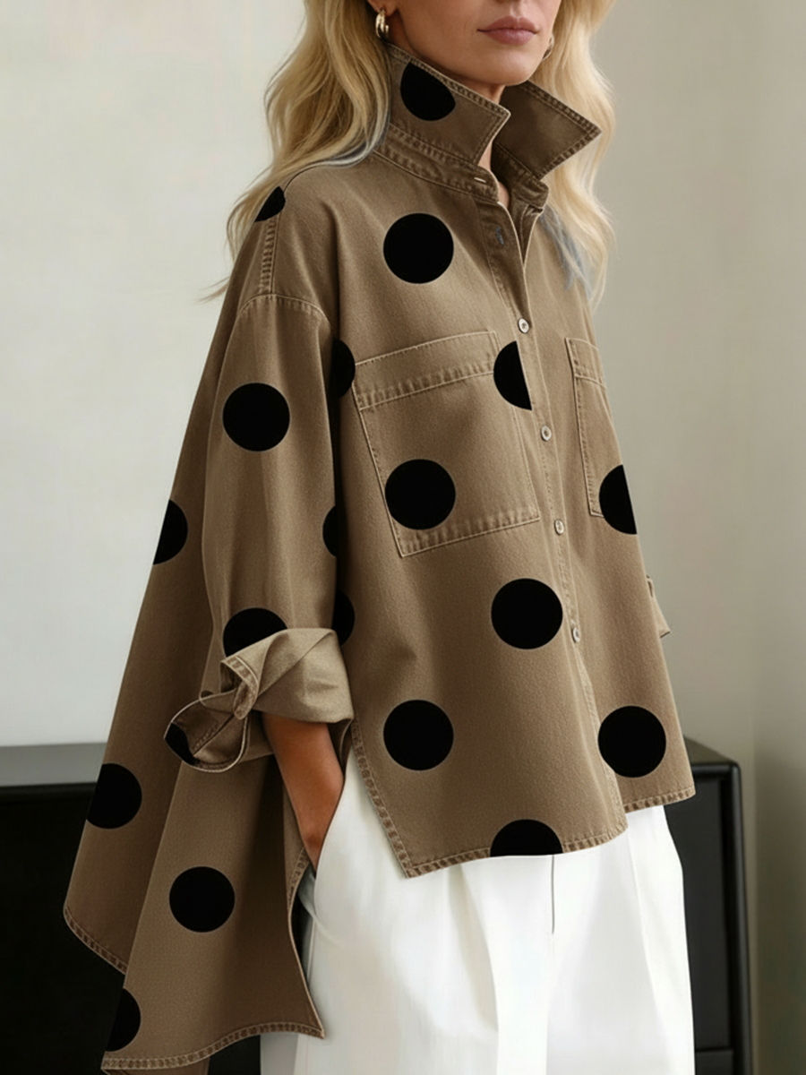BRIGITTA | GEPUNKTETES OVERSHIRT