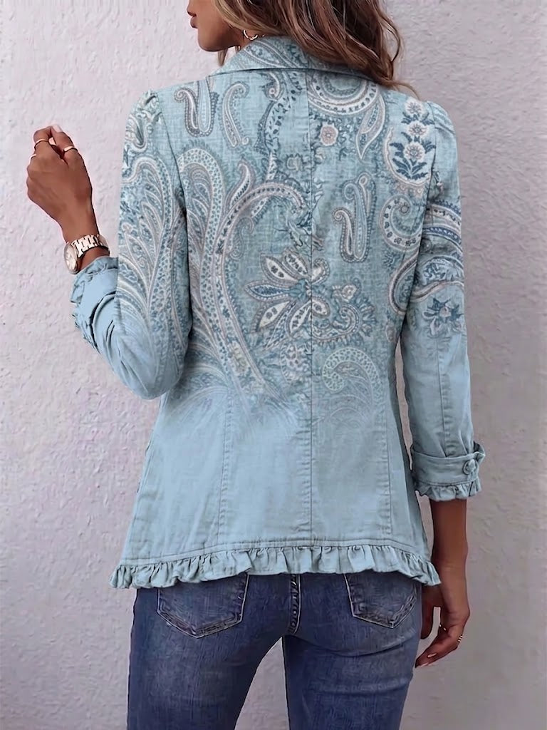 ESTRELLA | VINTAGE PAISLEY-PRINT RÜSCHENJACKE