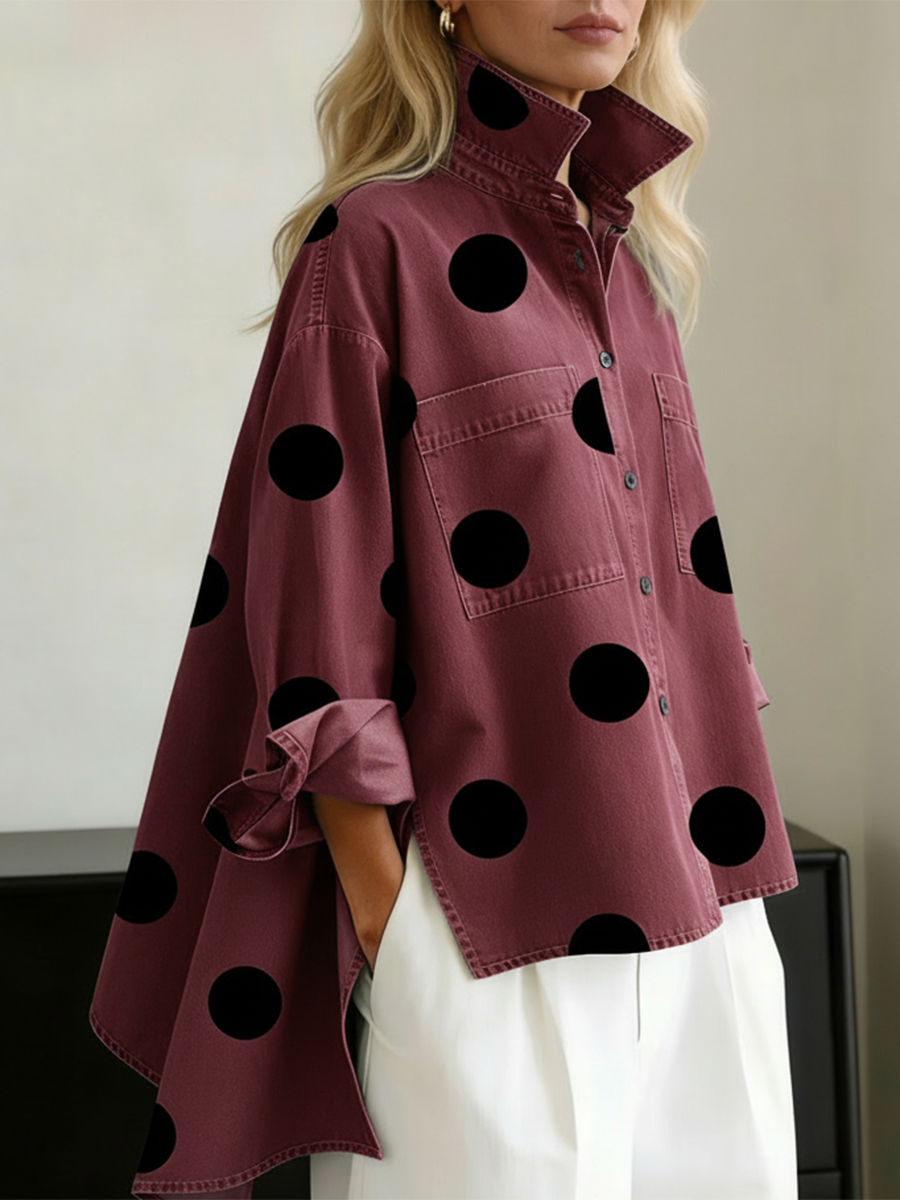 BRIGITTA | GEPUNKTETES OVERSHIRT