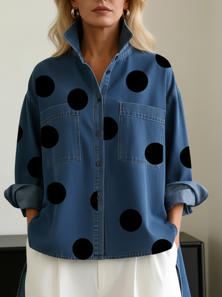 BRIGITTA | GEPUNKTETES OVERSHIRT