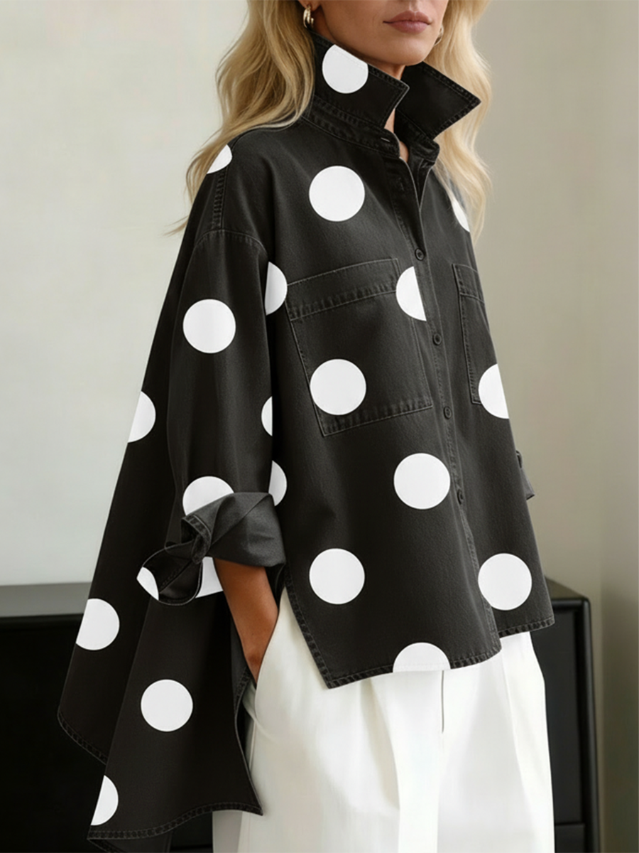 BRIGITTA | GEPUNKTETES OVERSHIRT