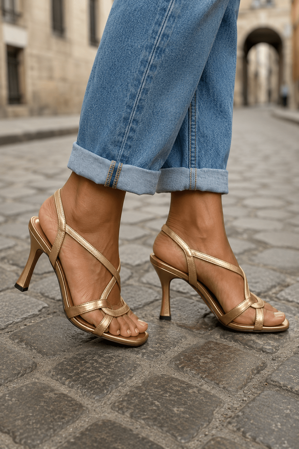 ELISABETH | GOLDENE SANDALEN: SOMMERLICHER CHARME