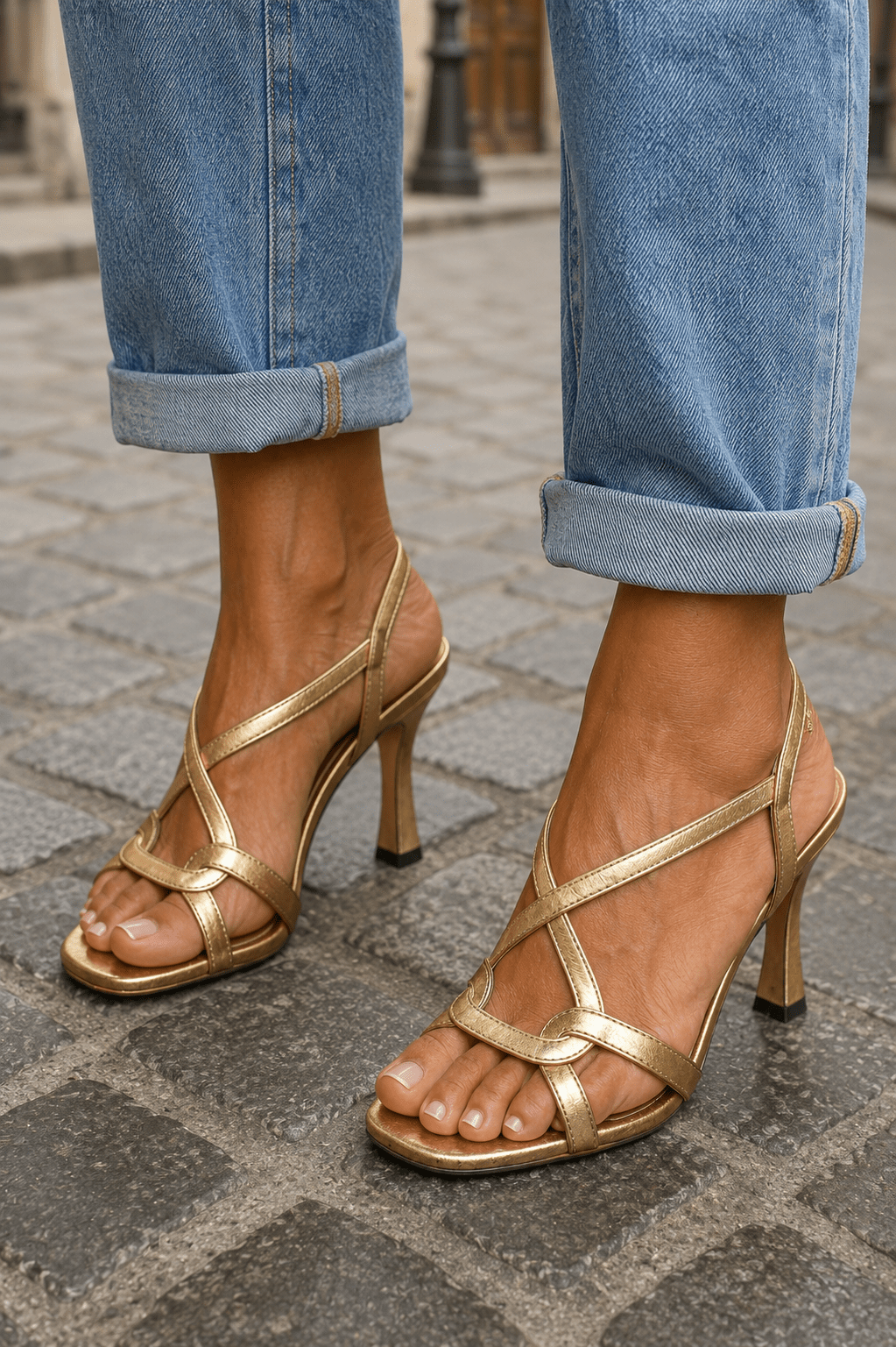 ELISABETH | GOLDENE SANDALEN: SOMMERLICHER CHARME