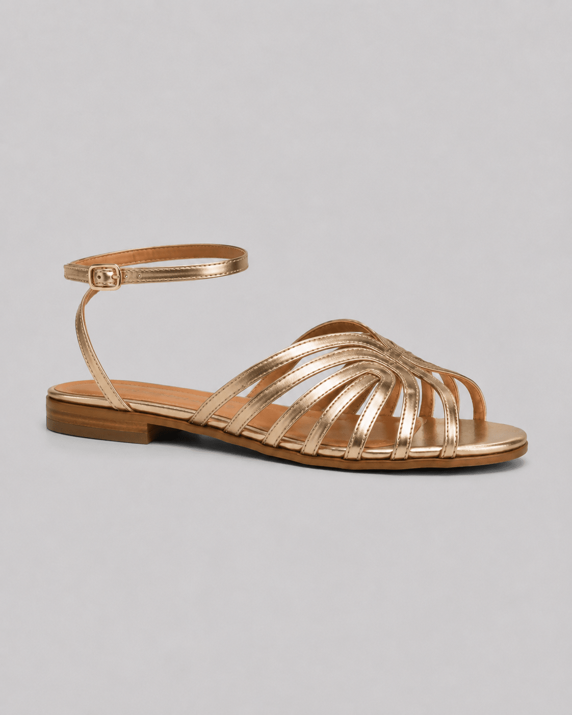 VICTORIA | GOLDENE SANDALEN MIT SCHMUCKSTEINDETAILS