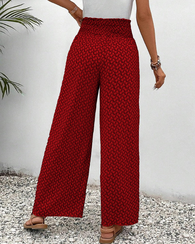 CATHERINE | WEITE HOSE MIT GERAFFTEM BUND