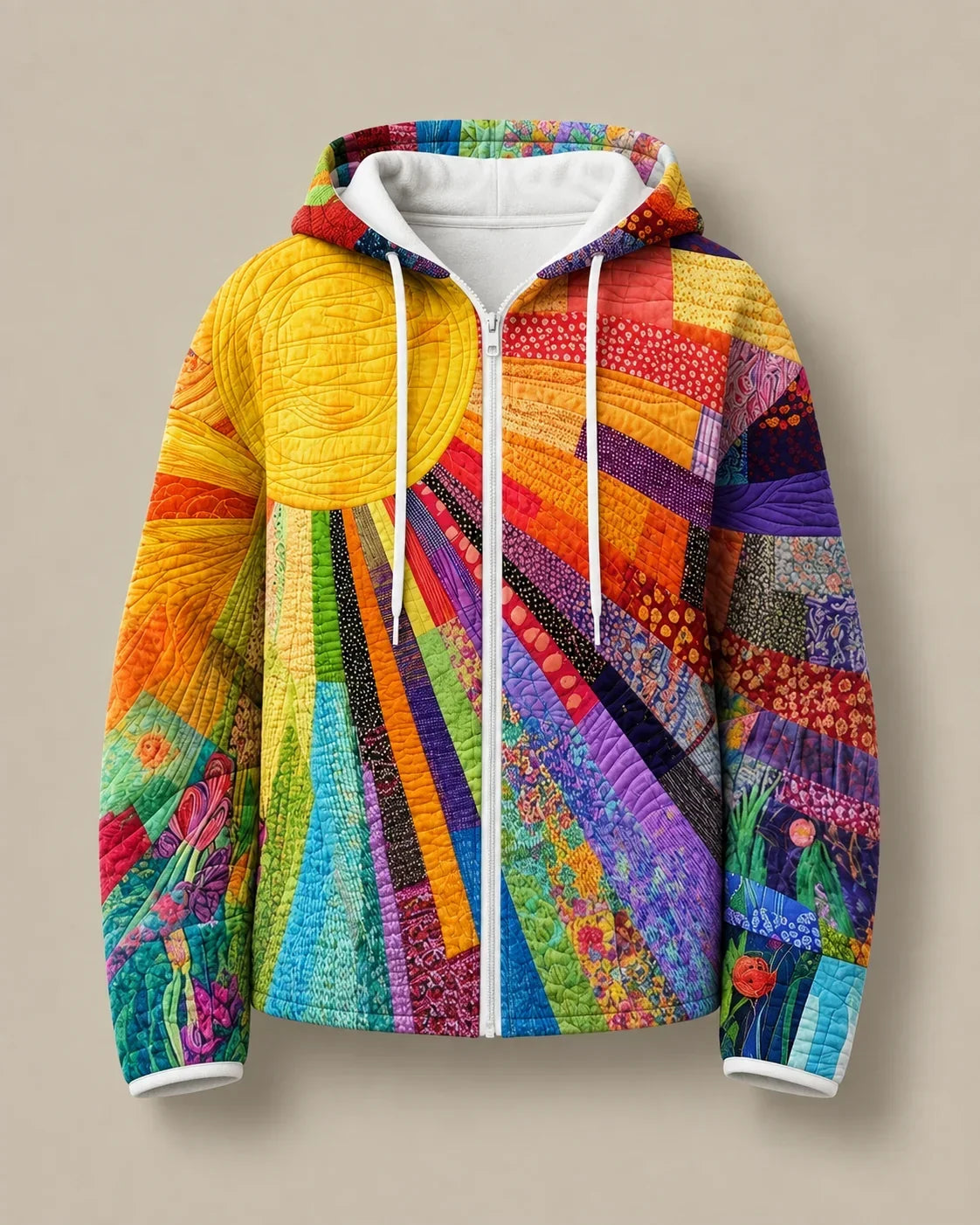 RHEALYN | OFFENE JACKE MIT SUNBURST-PRINT