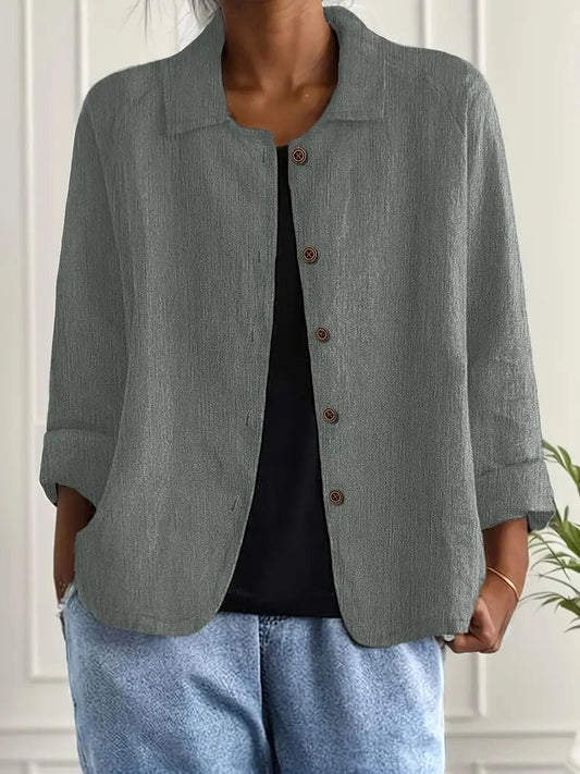 AMABILIA | WEICHE GRAUGRÜNE BLUSE