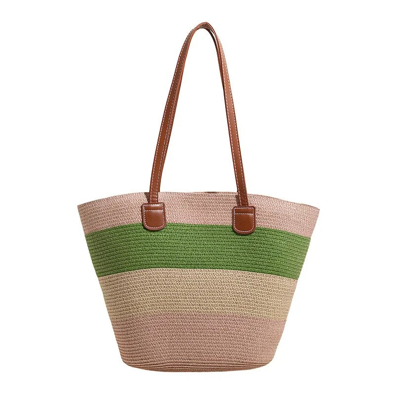 CORA | DIE FARBENFROHE TASCHE AUS GEFLOCHTENEM STROH